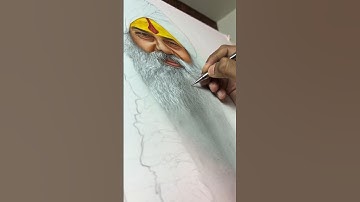 How to draw white Beard | Commission work on A1 size | Part - 2 |