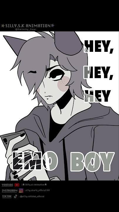 HEY EMO BOY ‼️😏🖤💀 [ Pink & Gray Huma ver ] #sprunki #animation #meme #alightmotion #tweening #trend
