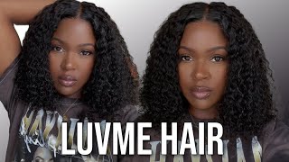 BEST KINKY CURLY WIG FOR BEGINNERS! 5X5 UNDETECTABLE LACE WIG INSTALL (STEP BY STEP) | LUVME HAIR screenshot 4