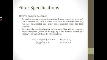 WEEK 11 FIR FILTER CONVENTIONS PART 4