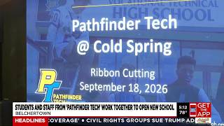 Students and staff from Pathfinder Tech work together to open new school