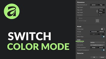How to Switch Color Mode in Affinity (RGB to CMYK for Print)