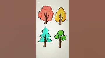 Easy Tree Drawing #tree #drawing #technique #shortsvideo #creativeart #howtodraw #art