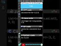 Compare 4 Major Coding Languages  to see How they use Lists? #coding #programming #vscode