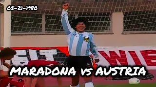 Watch 19 Year Old DIEGO MARADONA Completely Destroy AUSTRIA With a Hat-Trick! (May 1980)