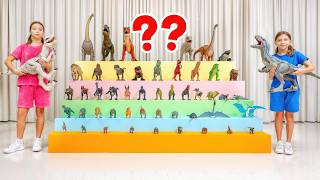 Download lagu Kids Search for 50 Hidden Dinosaur Toys at Home