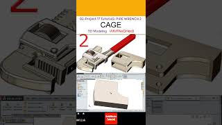 2- Project 17 |Pipe Wrench 2| SolidWorks Tutorial : cage #CAD #CAM #drawing #helpmemakethismakesense