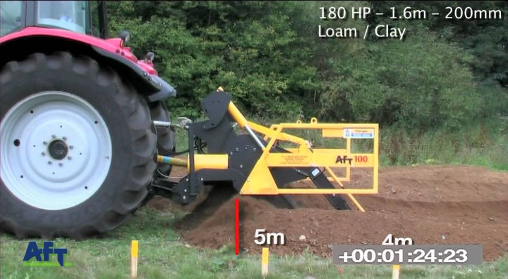 AFT 100 Trial long distance pipe and cable laying http//www.trenchers
