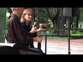 Meditación en un parque en Quérétaro, Hay Festival México, con la monja budista Kankyo