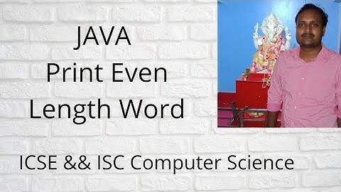 Write A Java Program To Print Even Length Words In A String