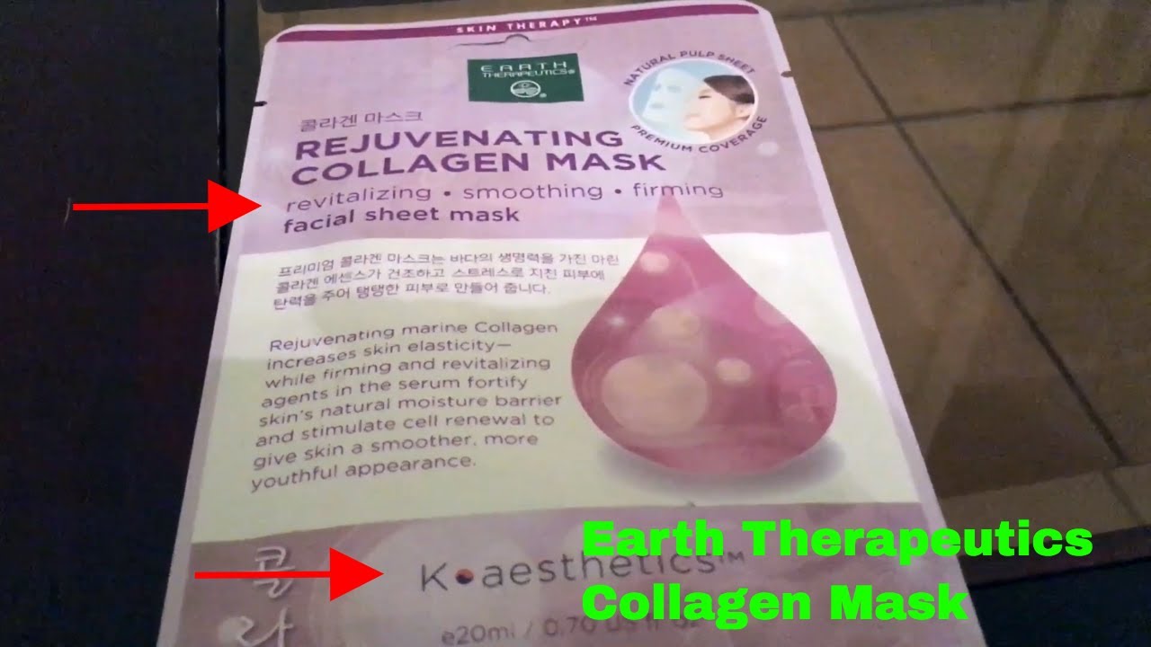 How To Use Earth Therapeutics Korean Collagen Face Mask Review YouTube