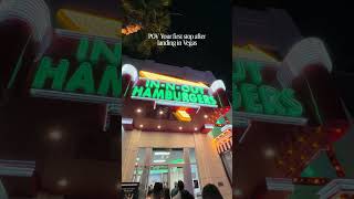 Our first time trying In-N-Out! #lasvegas #innout #firsttimereaction #foodie