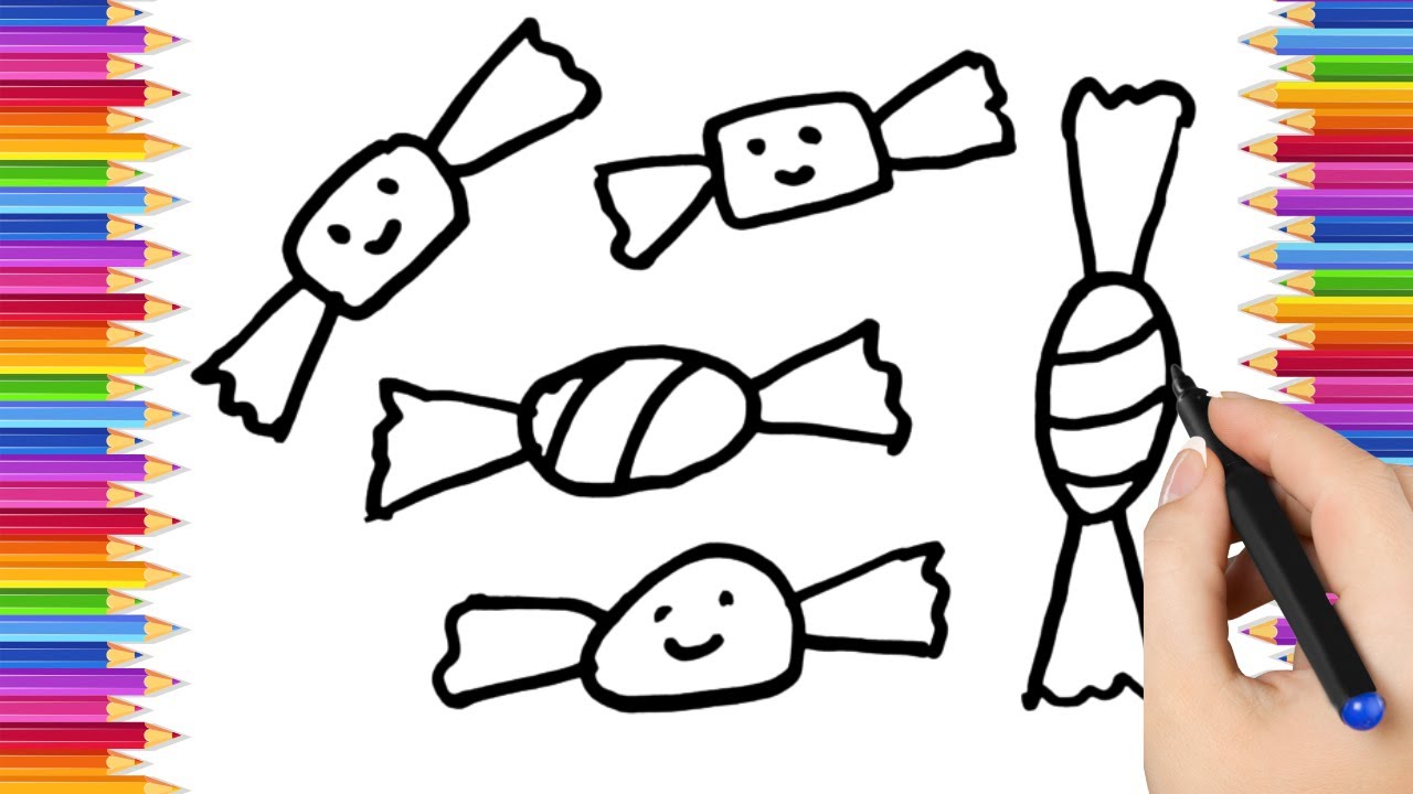 How To Draw cute  chocolate Drawing, Painting & Coloring For Kids and Toddlers_ Child Art 🐋🌈🎨