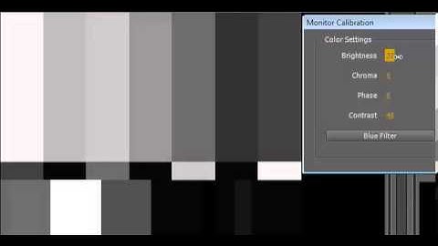How to calibrate a video field monitor