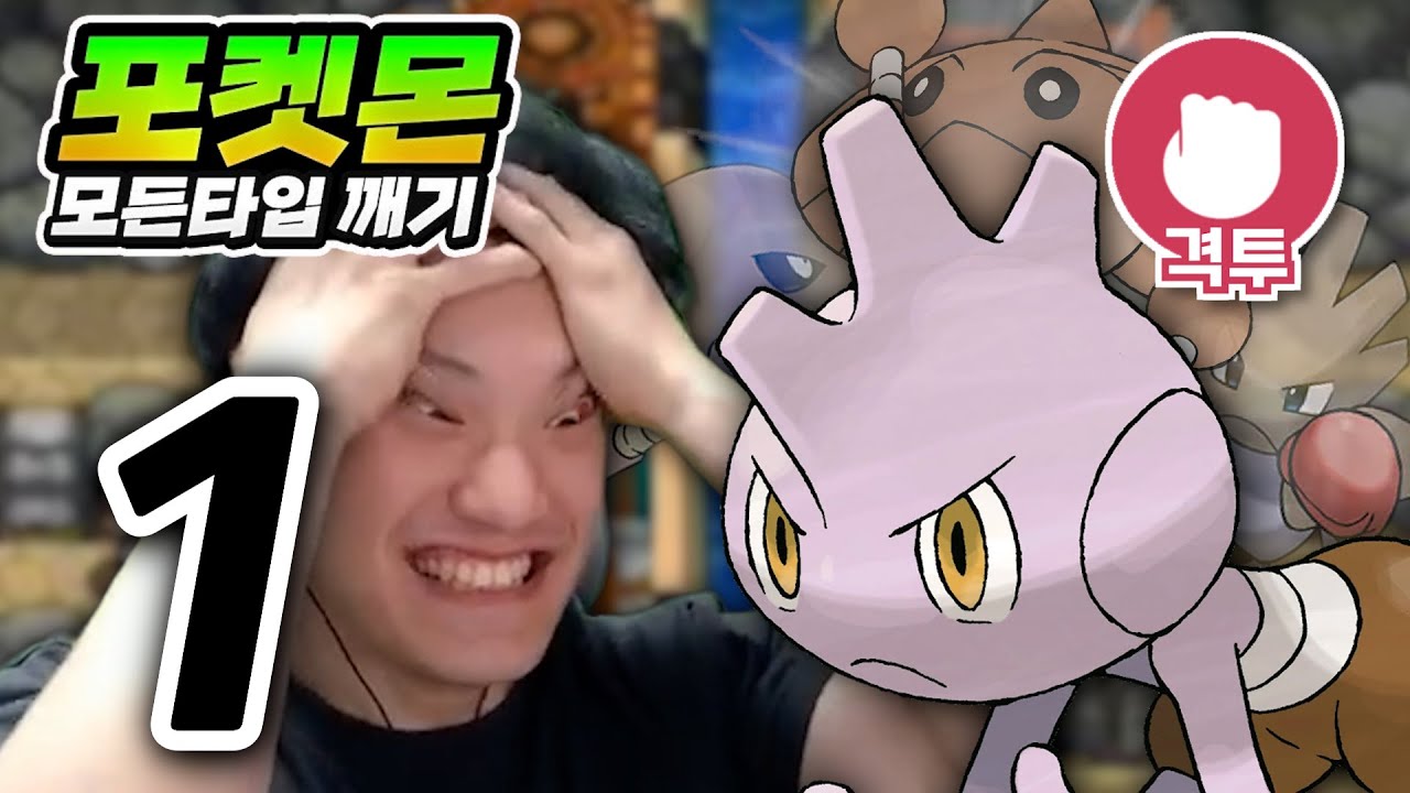 X같은 포켓몬 : 격투타입 하트골드【포켓몬 모든타입 깨기】#1