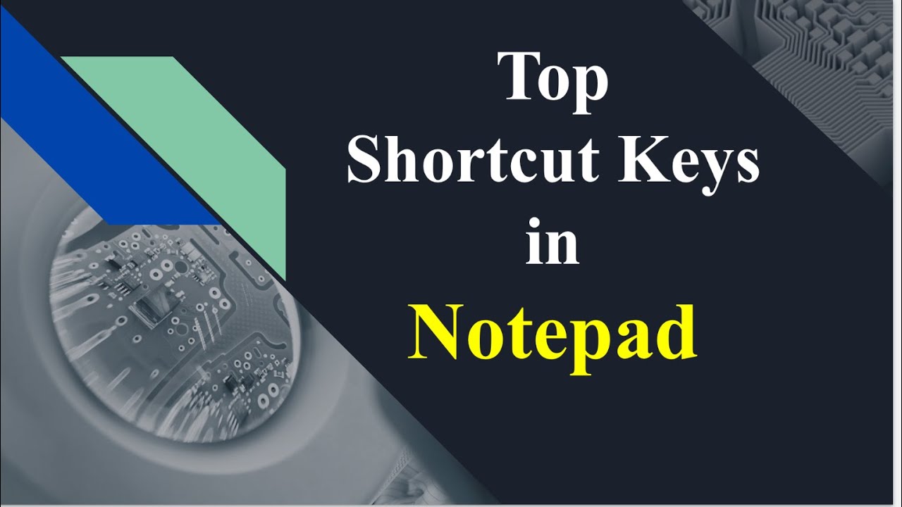 Shortcuts in notepad notepad shortcuts key board shortcuts youtube