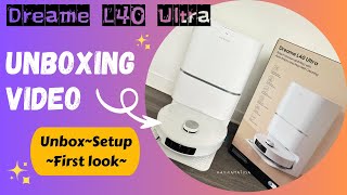 Robo vacuum cleaner unboxing and setup video #dreame #l40ultra #unboxing video#usa #recent #shopping