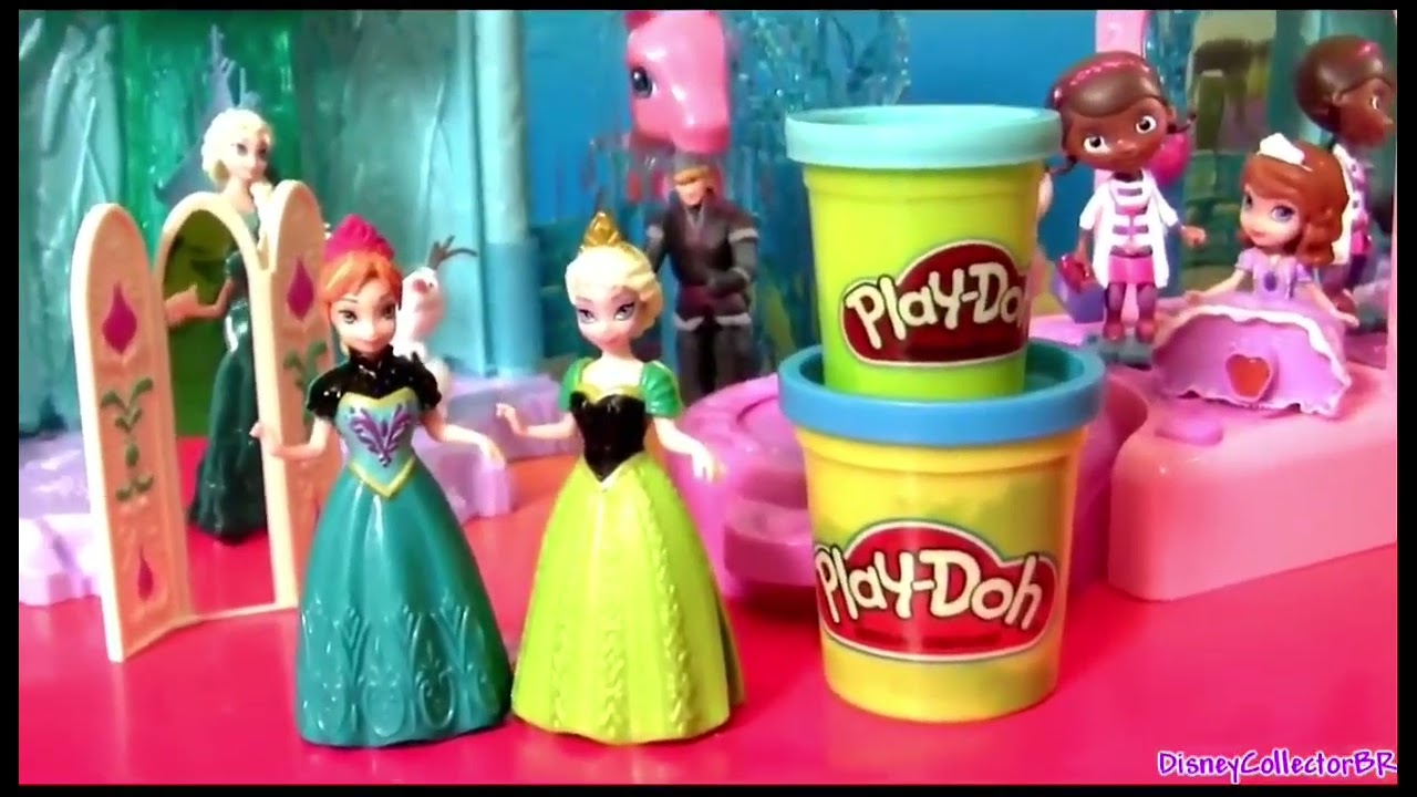 MagiClip Elsa Fashion Design Dolls Magic Clip Princess Cinderella Anna Design-a-Dress