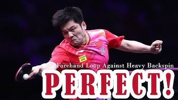 PERFECT! Fan Zhendong Forehand Loop Against Heavy Backspin