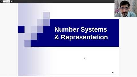 CS10003 PDS (Theory) : [Lecture-17] Number Systems and Representation (Dr. Aritra Hazra)