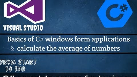 Basics of  C# Windows Form Application - Calculate the average of numbers in Urdu/Hindi