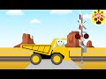 踏切アニメ★トラックを投げ飛ばすアメリカの踏切♪American railroad crossing