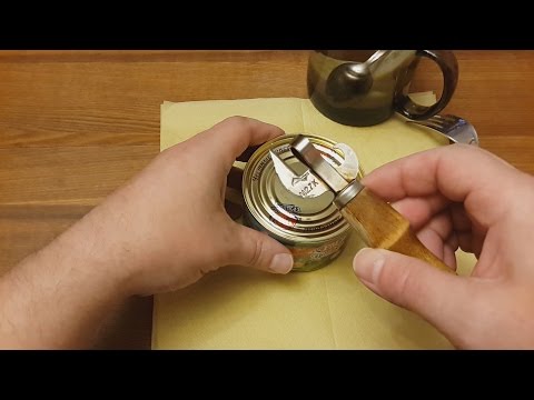 Олдскульно открыть консервы !(Открывашка из СССР)