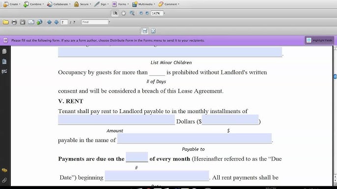 how to fill in standard residential lease agreement youtube