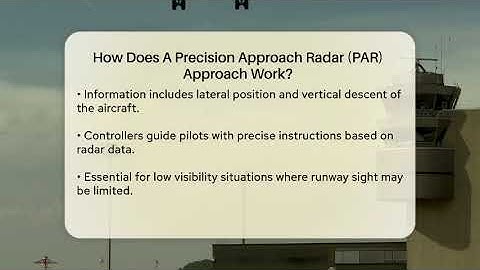 How Does A Precision Approach Radar (PAR) Approach Work? - Air Traffic Insider