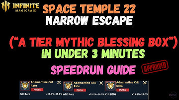 Infinite Magicraid (IMR): Space Temple 22 | Narrow Escape | Get your blessing box in under 3 minutes