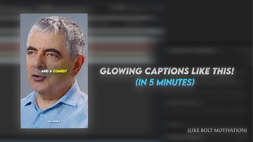 Make Glowing Captions Like Bolt Motivation (in 5 Minutes!)