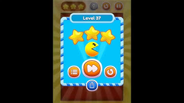 PAC-MAN Bounce - Puzzle Adventure level 37 Walkthrough Solution for 3 Stars