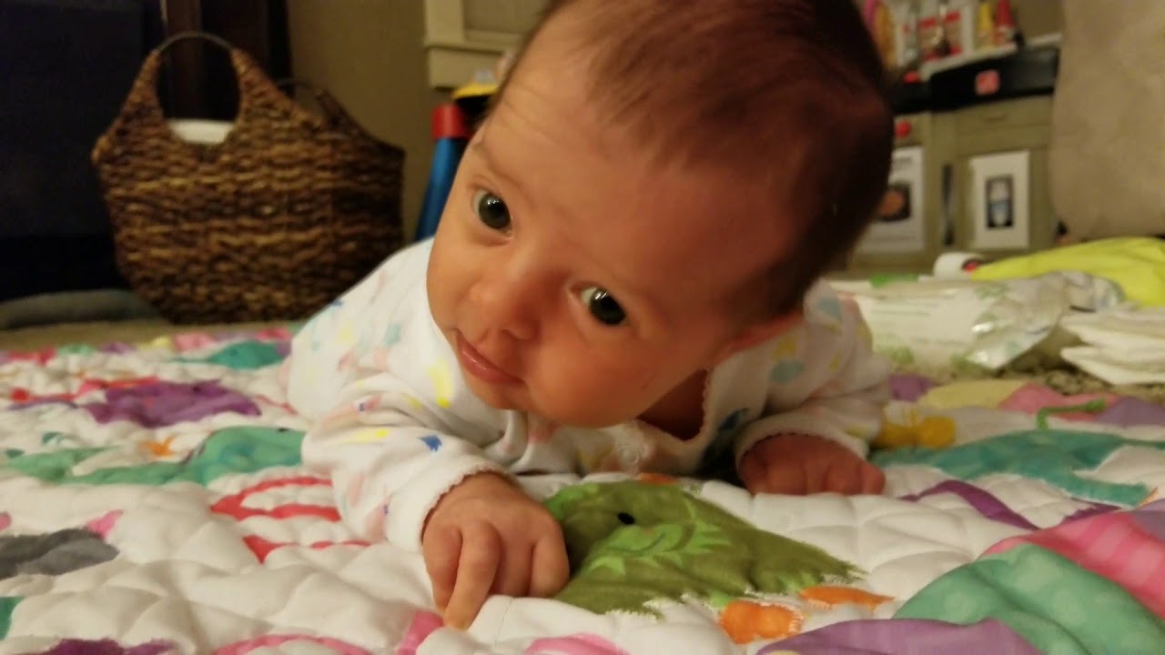 4 week old tummy time