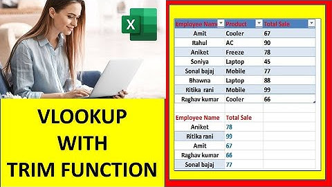 VLOOKUP WITH TRIM FUNCTION | #excelfansonly | #exceltutorial