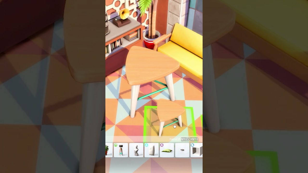 Colorful RETRO Living Room 📺 (NoCC/ Yes TOOL) - The Sims 4 Speed Build