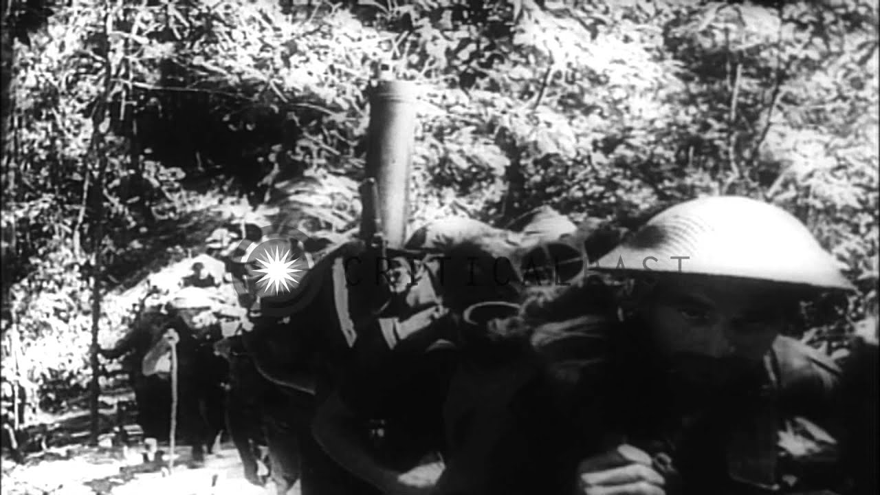 Allied forces operating  in New Guinea during World War II HD Stock Footage