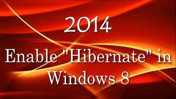 Enable Hibernate in Windows 7/8