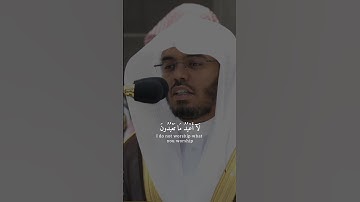 فضيلة الشيخ أ.د. ياسر الدوسري || لا أعبد ما تعبدون || سورة الكافرون