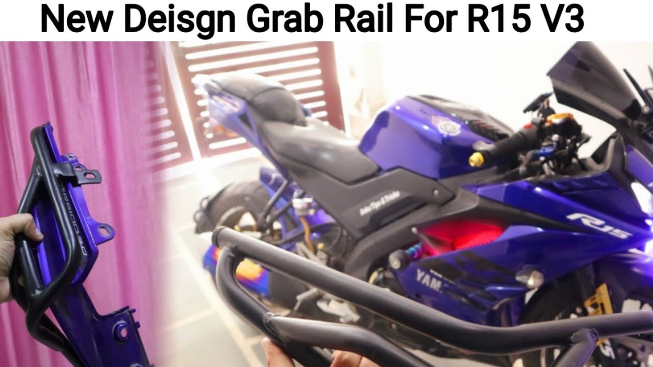 New Deisgn 1.0 Grab Rail For R15 V3 💯✔️ || Best Tail Panel Creaking Solution For R15 V3 😱 | Hindi |