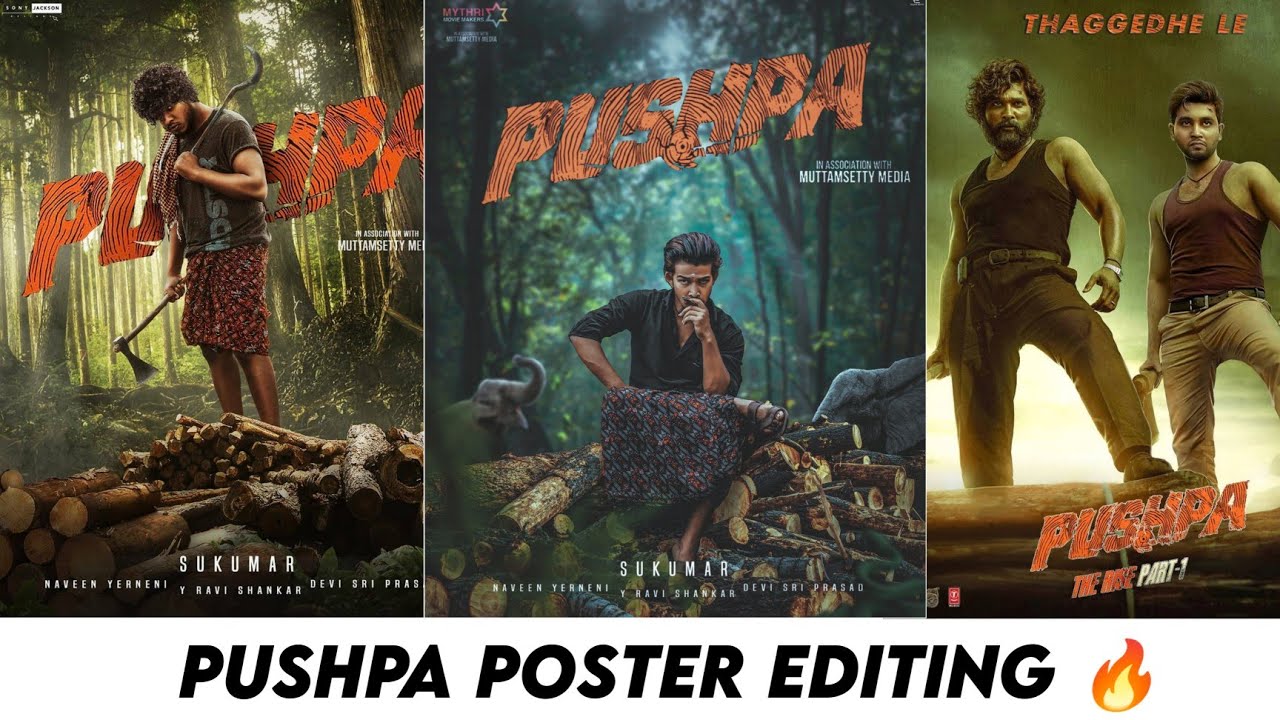 Pushpa movie poster photo editing | pushpa movie poster editing | pushpa photo editing