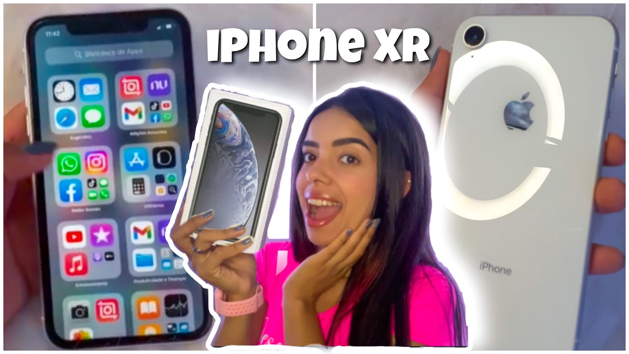 MEU NOVO CELULAR ~ iPhone XR ~ branco ~ 128gb | unboxing + tuor