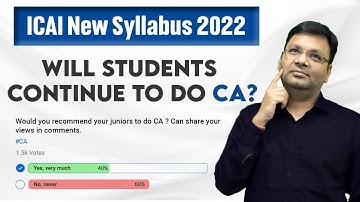 Will students continue to do CA |  ICAI New Syllabus | SJC Institute | CA Satish Jalan