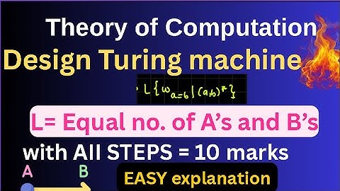 Automata theory Engineering Turing Machine Equal Number of a’s and b’s n(a)=n(b) TOC Turing Machine
