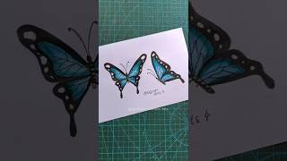 Cara gambar kupu-kupu untuk Pemula 🦋 #art #drawing #drawingtutorial #howtodraw #dqueenarts