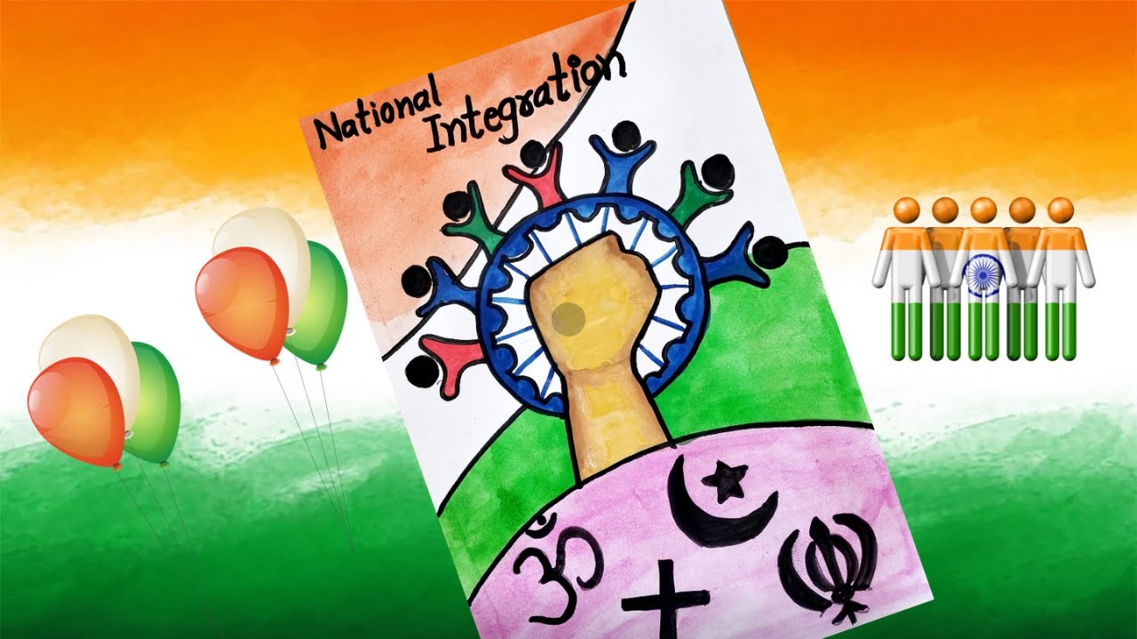 राष्ट्रीय एकात्मता : UNITY Drawing - How To Draw Colors of Unity: Unity ...