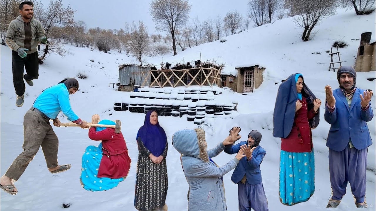 🌨Зимний снегопад: Борьба между злым мужем и его второй женой"🗻
