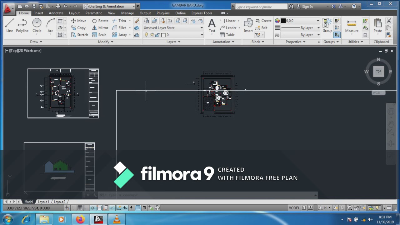 Cara Menambahkan Furniture  pd Denah rumah di  AutoCad  