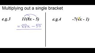 Multiplying out a single bracket 2