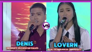 DENIS NARAG VS LOVERN APA | TAWAG NG TANGHALAN THE SCHOOL SHOWDWON "congratulations lovern narag".