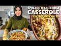 Ultimate spinach mushroom casserole w mashed potato easy dinner ideas